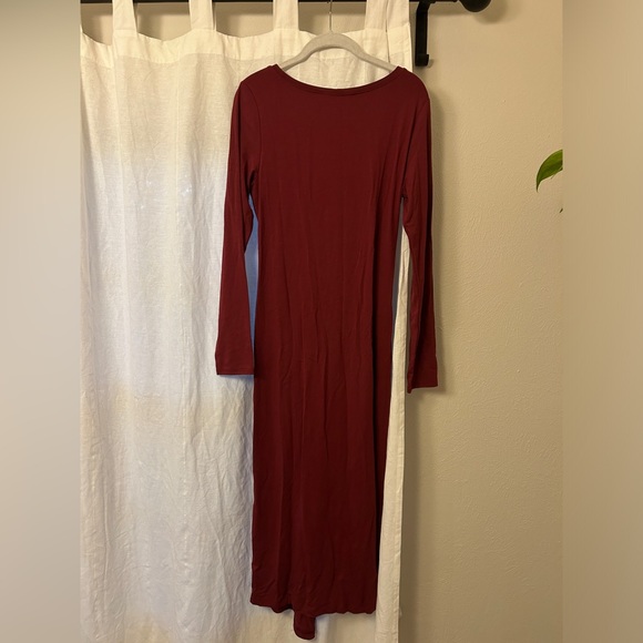 NWOT Peruvian Connection Terra Midi Dress Size Small Asymmetric Long Sleeve - Picture 3 of 3